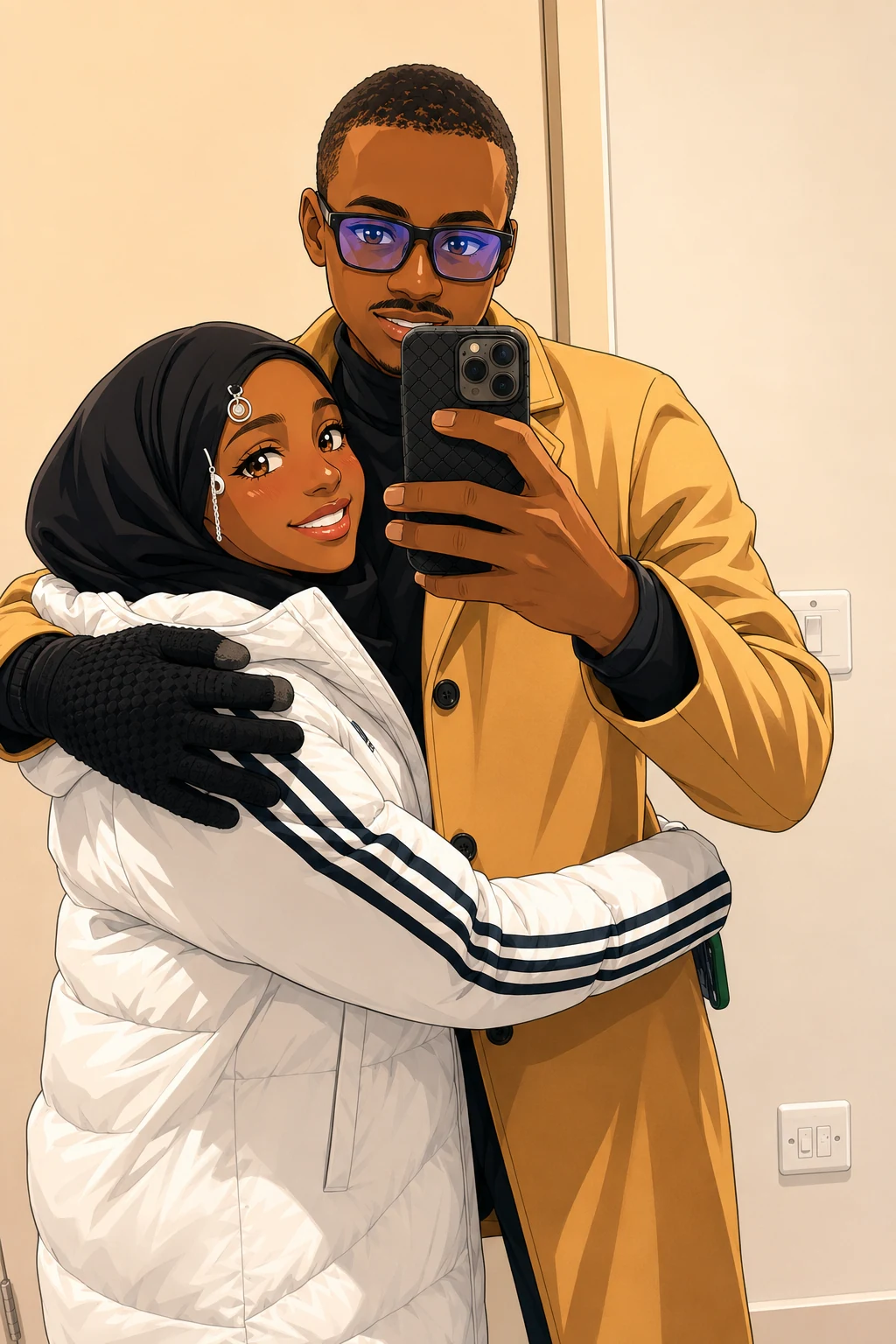 Illustrated moment 19 from Hadeeart and Hammed's story.