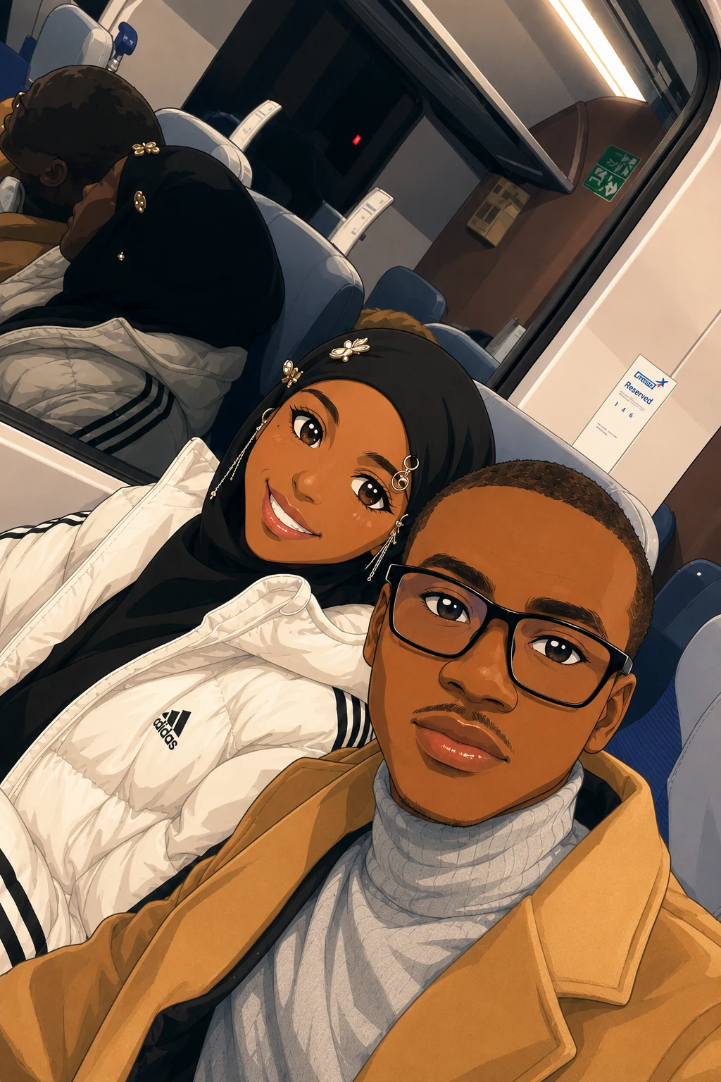 Illustrated moment 20 from Hadeeart and Hammed's story.