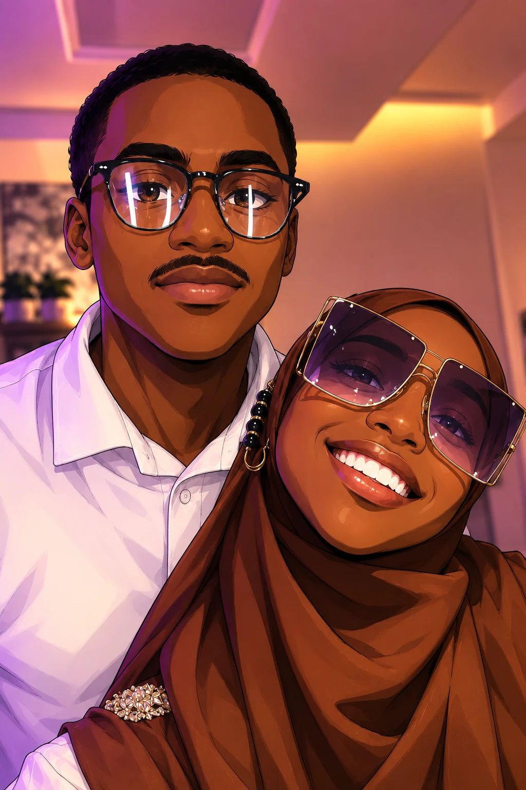 Illustrated moment 21 from Hadeeart and Hammed's story.
