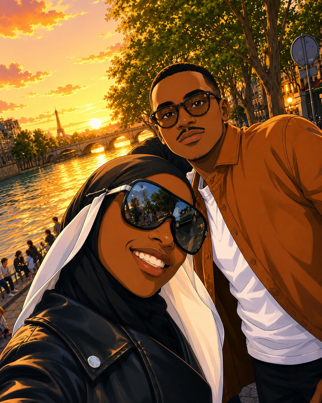 Illustrated moment 25 from Hadeeart and Hammed's story.