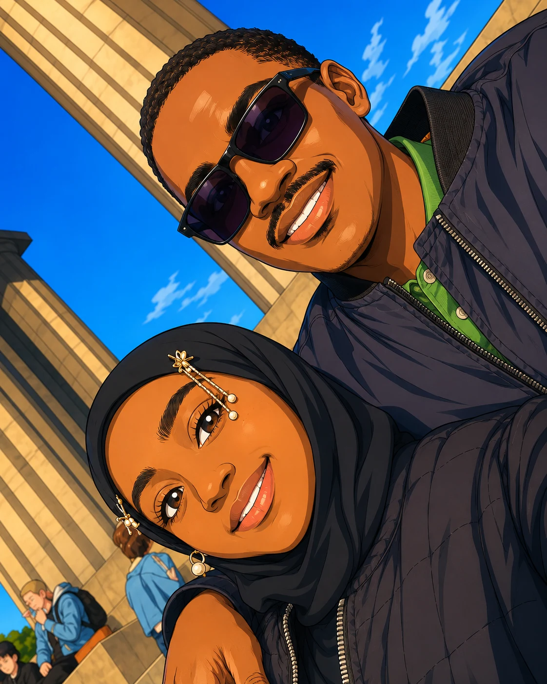Illustrated moment 33 from Hadeeart and Hammed's story.